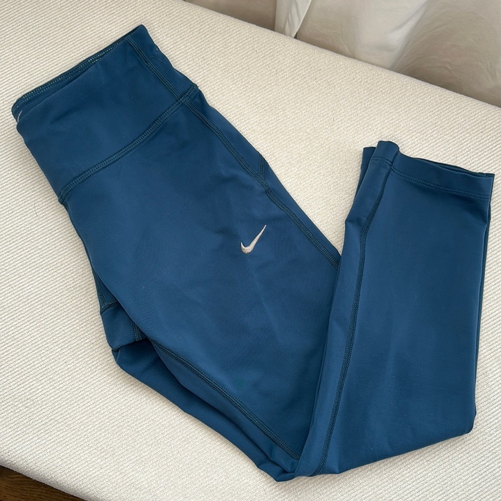 Nike Cropped Leggings - Teal Colored - Size XS